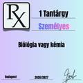 Személyes 1 tantárgy 2 éves