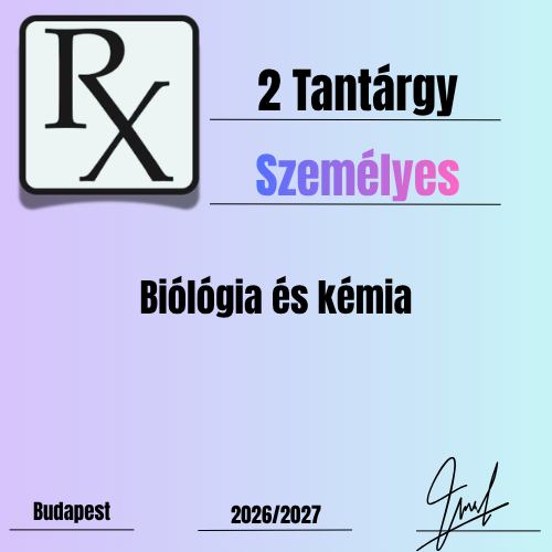 Személyes 2 tantárgy 1 éves